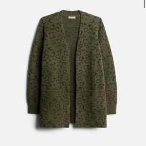 Open Fuzzy Cheetah Cardigan